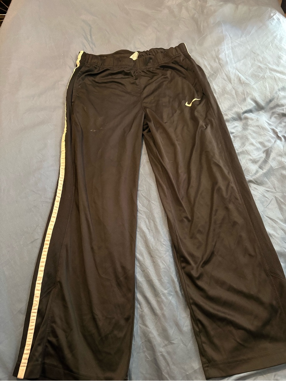 Nike Black Joggers with White Side Stripe and Logo